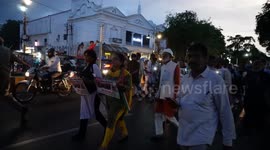 Hundreds of Indian congress workers hold candlelit march protesting Manipur sexual assault case
