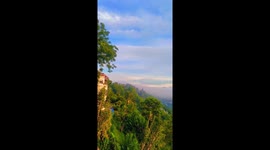 Amazing Misty Mountain View in the morning Kandy Srilanka