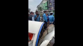 Bus accident in nepal road