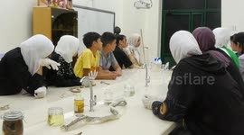 Palestinian students attend an animal taxidermy course in Gaza city