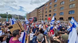 Scores of British-Israelis block Tower Bridge ahead of judicial reform vote in country's Knesset tomorrow