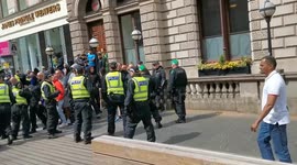 Loyalist Protestors Attempt to Violently Disrupt Irish Hunger Strike Commemoration March in Glasgow this Afternoon