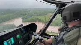 Canadian Air Force helicopters conduct search and rescue amid 'biblical' floods in Nova Scotia