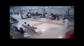 11 injured after powerful storm smashes airport glass wall in S. Yemen