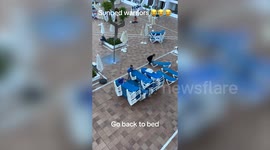 Holidaymakers spotted laying out sunbeds at 6.30am - three-and-a-half hours before pool opens