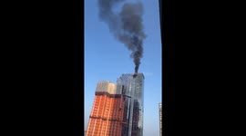 Skyscraper fire and crane collapse: dramatic scene unfolds at 41st and 10th Ave, New York