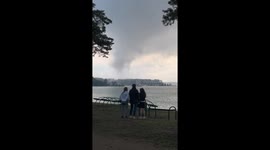 Tornado-like waterspout seen on Minsk Sea: a captivating spectacle leaves locals amazed