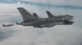 ROK Air Force And United States Air Force Fighters Train Together In South Korea