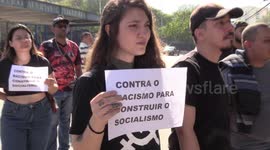 Relatives and Friends of Massacre of Paraisopolis Victims Protest in Sao Paulo, Brazil