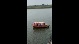 Boat in the natural River INDIA
