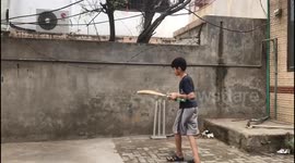Playing cricket with my brother and caught funny moments