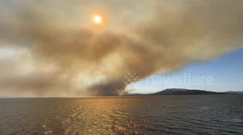 Devastating wildfire strikes near Volos, Greece