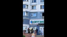 Miraculous rescue: cat safely recovered from perilous heights in Minsk