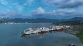 Three Gorges Reservoir Zigui Port in Yichang, China
