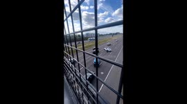 Officer's Spike Strip Fails To Stop Speeder