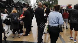 Piers Corbyn filmed shortly after being attacked by a Greta Thunberg fan. Piers was so annoyed he can be heard telling a Security man to P**s Off.  Video was shot outside the Royal Festival Hall where Greta Thunberg was speaking at an event called Greta T