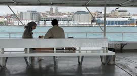 STOCKSHOTS: A ferry carries passengers along the Bosphorus in Istanbul, Turkey