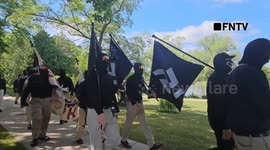 ARMED Neo-Nazi Group Blood Tribe confronts LGBTQ Festival in Watertown Wisconsin