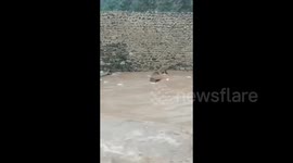 Heavy Rain Cause Flood Over Village near Beijing, China