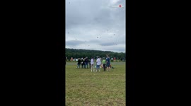 Dozens of remote controlled planes whizz overhead during Flite Fest in Ohio