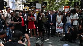 Fran Drescher Speaks At SAG-AFTRA NYC City Hall Rally In New York, NY, USA