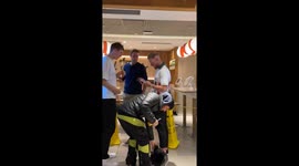 I was in McDonald located in Kensington high street road. I saw these players and was surprised 