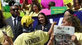 Street Vendors Rally Against Corona Plaza Clearing in Queens, NY, USA
