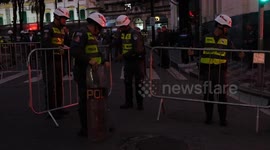 Brazil - Demonstrators demonstrate against Operation Shield in front of the SSP headquarters, in the Center of Sao Paulo