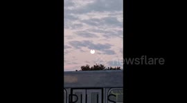 Supermoon in The Sky Above Cocoa, FL, USA