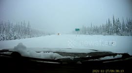 235365727 Snowplow Blade Causes Accident East of Prince George