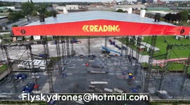Reading Festival 2023 the build has started in putting the stages up for the Reading Festival 2023