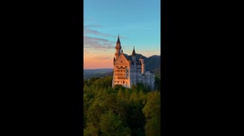Sunset beautiful castle germany