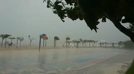 Typhoon no. 6: from fun to forecast - Araha beach experience captured on video