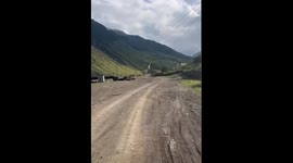 Goat rescued after getting caught on electrical wires while being transported in Russia