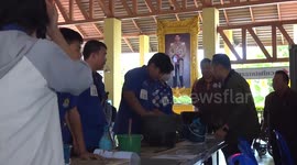 Thai students sculpt animal statues with Braille inscriptions for blind zoo-goers