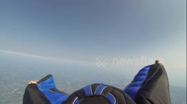 Wingsuit pilot avoids fatal accident after suit malfunctions during descent
