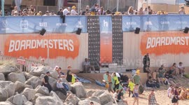 Surfers take to sea at Boardmasters in Newquay as UK set for mini-heatwave