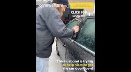 Winter Struggles: Frozen Car