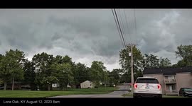 Amazing Massive Powerful Storm Prompts Tornado Warning In Graves County Kentucky Shortly After Passing Over Paducah, Kentucky