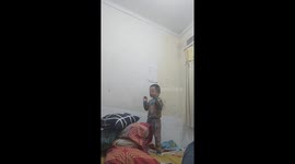 Kids fun time before bed time. My 3 years old son dance aramsamsan song.