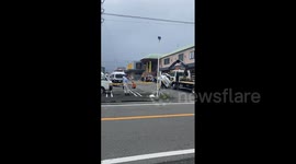 Japan: 1 Injured After Typhoon-Related Tornado Overturns Vehicle In Shizuoka 2