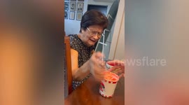 Unsuspecting grandmother pranked with chilli-flavoured ice cream