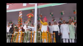 Independence Day celebrations were celebrated with great fanfare at Police Lines Ground, Kaithal today.  Haryana's Urban Local Bodies Minister Dr. Kamal Gupta hoisted the flag,
