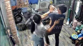 Frantic family battle to revive toddler when he suddenly stops breathing