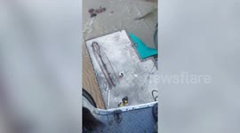 Indian army, air force personnel aid rescue operation of people stranded in areas affected by heavy rainfall in northern India