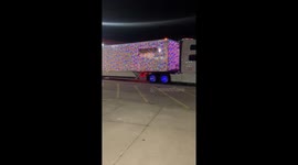160428226 Semi Decked Out with Christmas Lights