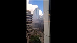 Alarm goes off as smoke fills air in Moorgate