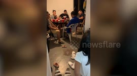 Adorable girl, 4, scolds her father for drinking with friends in Canada