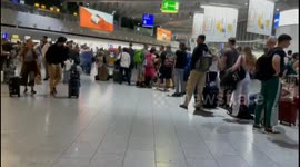 Hundreds of travellers stranded during Frankfurt airport flood