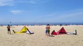 Kitesurf in Tarifa, Cádiz on 18th August, 2023. Andalucía, Spain.